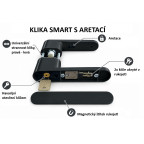 Kliky na dveře - Cube Smart - černý mat